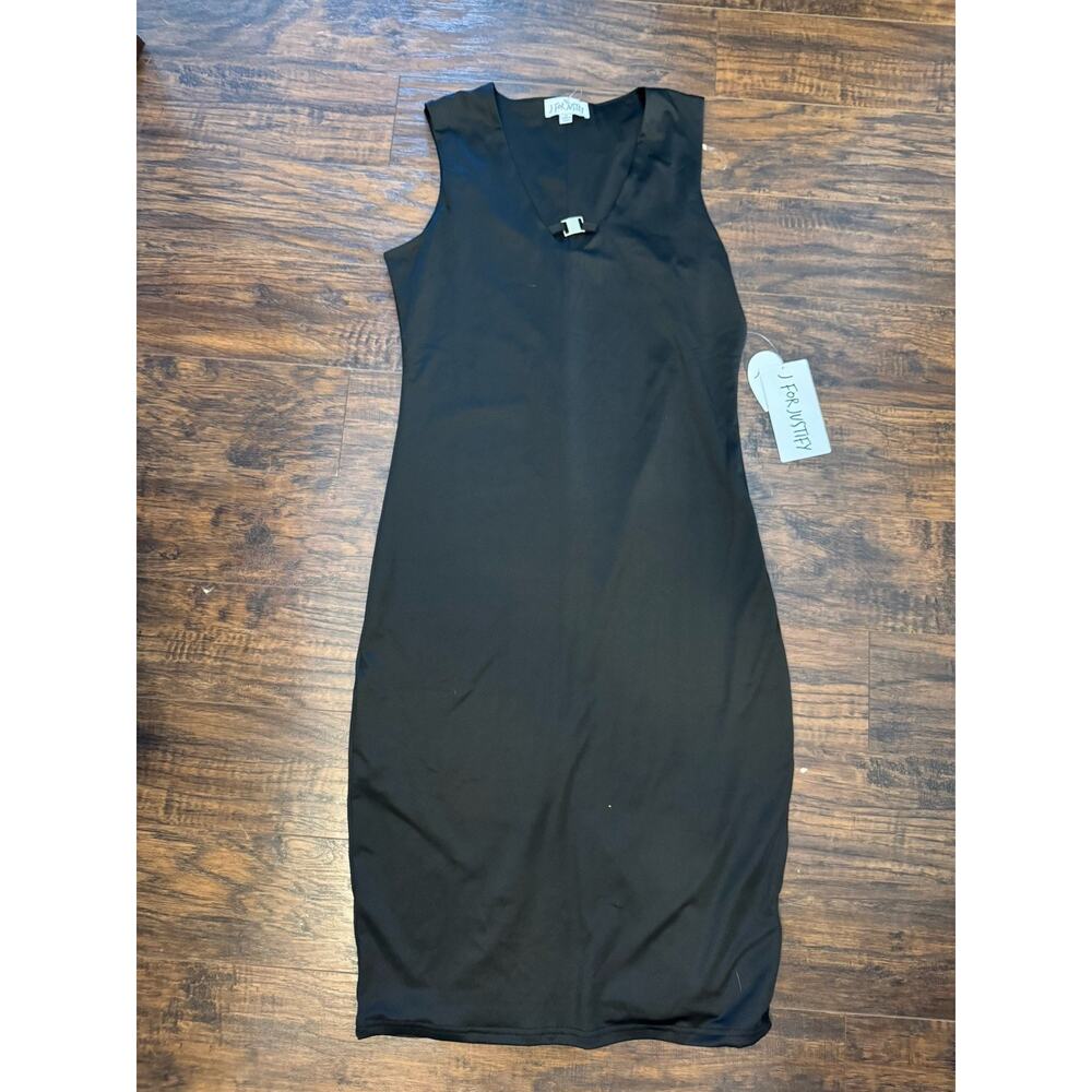 J For Justify Women’s Black Midi Sheath Dress Sz:XL